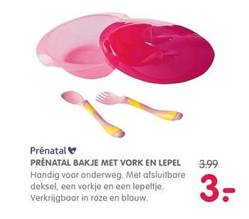 Aanbiedingen Prénatal bakje met vork en lepel - Huismerk - Prenatal - Geldig van 02/05/2017 tot 28/05/2017 bij Prenatal
