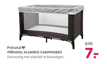 Aanbiedingen Prénatal klamboe campingbed - Huismerk - Prenatal - Geldig van 02/05/2017 tot 28/05/2017 bij Prenatal