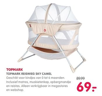 Aanbiedingen Topmark reiswieg sky camel - Topmark - Geldig van 02/05/2017 tot 28/05/2017 bij Prenatal