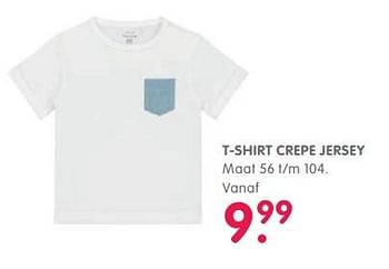 Aanbiedingen T-shirt crepe jersey - Huismerk - Prenatal - Geldig van 02/05/2017 tot 28/05/2017 bij Prenatal