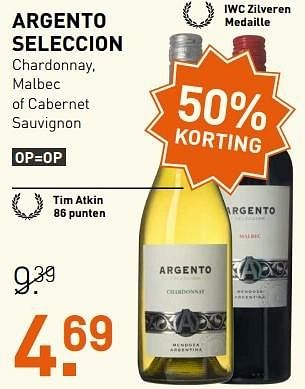 Aanbiedingen Argento seleccion - Witte wijnen - Geldig van 18/05/2017 tot 21/05/2017 bij Gall & Gall