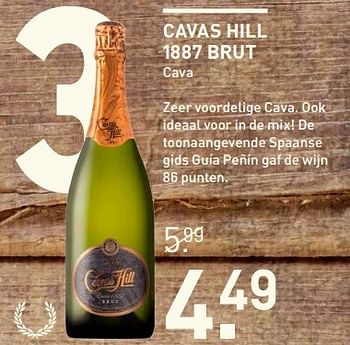 Aanbiedingen Cavas hill 1887 brut - Schuimwijnen - Geldig van 18/05/2017 tot 21/05/2017 bij Gall & Gall