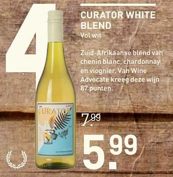 Aanbiedingen Curator white blend - Witte wijnen - Geldig van 18/05/2017 tot 21/05/2017 bij Gall & Gall