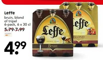 Aanbiedingen Leffe bruin, blond of tripel - Leffe - Geldig van 21/05/2017 tot 27/05/2017 bij Em-té