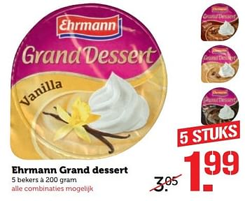 Aanbiedingen Ehrmann grand dessert - Ehrmann - Geldig van 22/05/2017 tot 28/05/2017 bij Coop