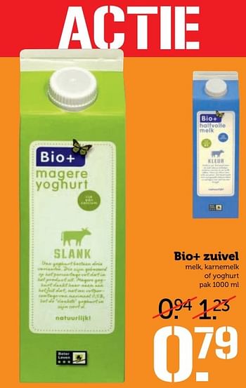 Aanbiedingen Bio+ zuivel melk, karnemelk of yoghurt - Bio+ - Geldig van 22/05/2017 tot 28/05/2017 bij Coop