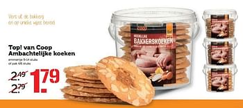 Aanbiedingen Ambachtelijke koeken - Huismerk - Coop - Geldig van 22/05/2017 tot 28/05/2017 bij Coop