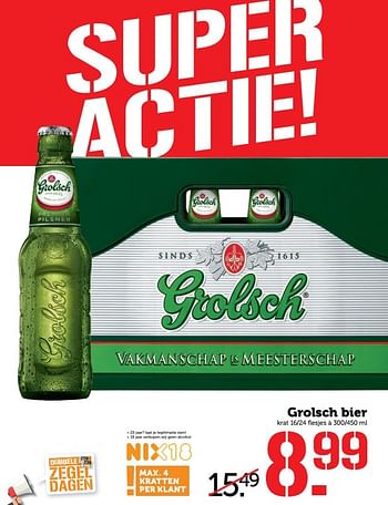 Aanbiedingen Grolsch bier - Grolsch - Geldig van 22/05/2017 tot 28/05/2017 bij Coop