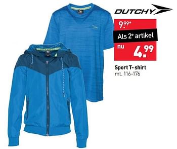 Aanbiedingen Sport t- shirt - Dutchy - Geldig van 22/05/2017 tot 28/05/2017 bij Scapino