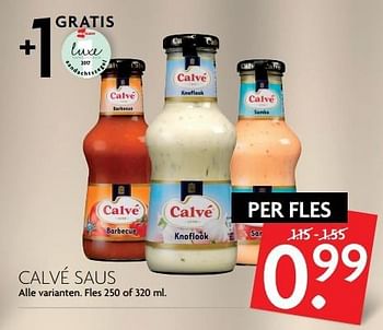Aanbiedingen Calvé saus - Calve - Geldig van 21/05/2017 tot 27/05/2017 bij Deka Markt