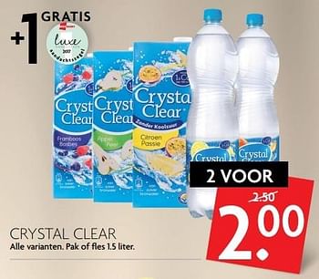 Aanbiedingen Crystal clear - Crystal Clear - Geldig van 21/05/2017 tot 27/05/2017 bij Deka Markt