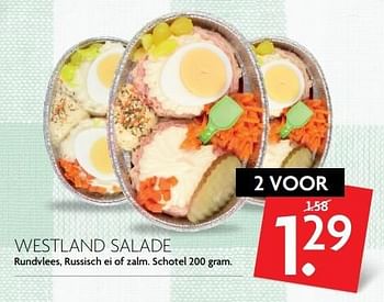 Aanbiedingen Westland salade rundvlees, russisch ei of zalm - Huismerk - Deka Markt - Geldig van 21/05/2017 tot 27/05/2017 bij Deka Markt