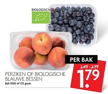 Aanbiedingen Perziken of biologische blauwe bessen - Huismerk - Deka Markt - Geldig van 21/05/2017 tot 27/05/2017 bij Deka Markt