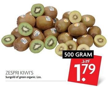 Aanbiedingen Zespri kiwi`s - Zespri - Geldig van 21/05/2017 tot 27/05/2017 bij Deka Markt