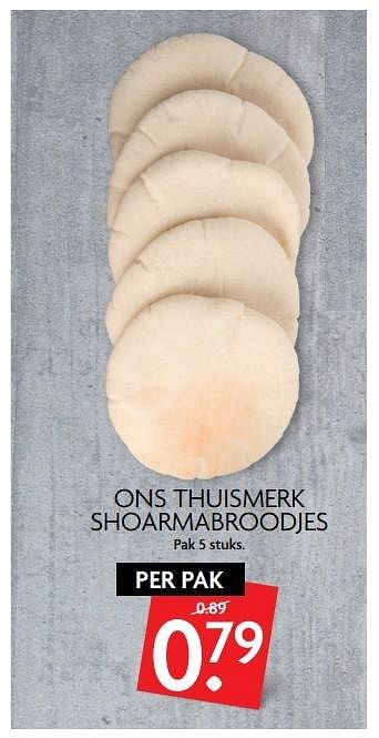 Aanbiedingen Ons thuismerk shoarmabroodjes - Huismerk - Deka Markt - Geldig van 21/05/2017 tot 27/05/2017 bij Deka Markt