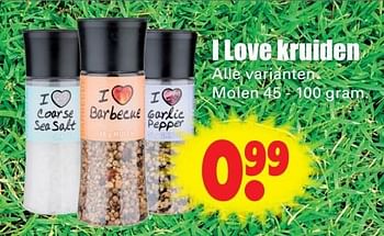 Aanbiedingen I love kruiden - Huismerk - Dirk - Geldig van 21/05/2017 tot 27/05/2017 bij Lekker Doen