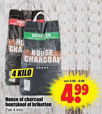 Aanbiedingen House of charcoal houtskool of briketten - House of Charcoal - Geldig van 21/05/2017 tot 27/05/2017 bij Lekker Doen