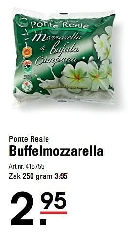 Aanbiedingen Buffelmozzarella - Ponte Reale - Geldig van 18/05/2017 tot 29/05/2017 bij Sligro