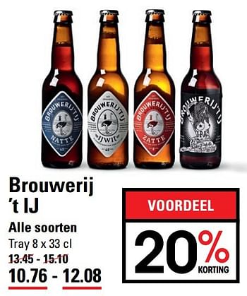 Aanbiedingen Brouwerij `t ij - Brouwerij', t IJ - Geldig van 18/05/2017 tot 29/05/2017 bij Sligro