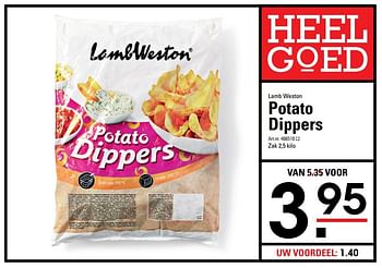 Aanbiedingen Potato dippers - Lambweston - Geldig van 18/05/2017 tot 29/05/2017 bij Sligro