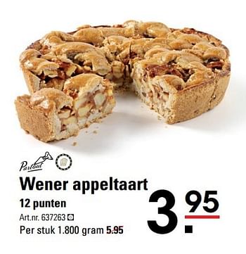 Aanbiedingen Wener appeltaart - Partout - Geldig van 18/05/2017 tot 29/05/2017 bij Sligro