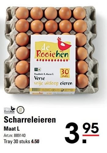 Aanbiedingen Scharreleieren maat l - De Rooiehen - Geldig van 18/05/2017 tot 29/05/2017 bij Sligro