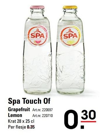 Aanbiedingen Spa touch of grapefruit - Spa - Geldig van 18/05/2017 tot 29/05/2017 bij Sligro