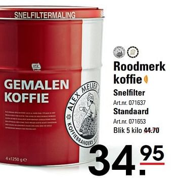 Aanbiedingen Roodmerk koffie snelfilter - Alex Meijer - Geldig van 18/05/2017 tot 29/05/2017 bij Sligro