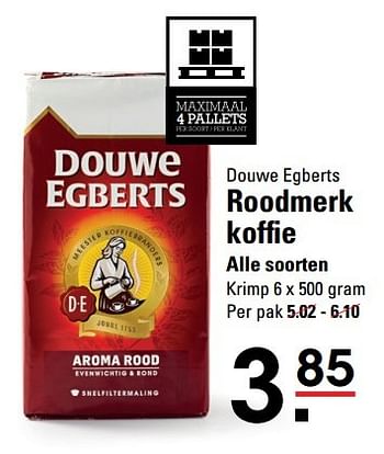 Aanbiedingen Roodmerk koffie - Douwe Egberts - Geldig van 18/05/2017 tot 29/05/2017 bij Sligro