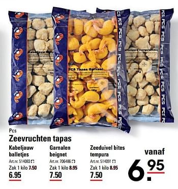 Aanbiedingen Zeevruchten tapas kabeljauw balletjes - PCS - Geldig van 18/05/2017 tot 29/05/2017 bij Sligro