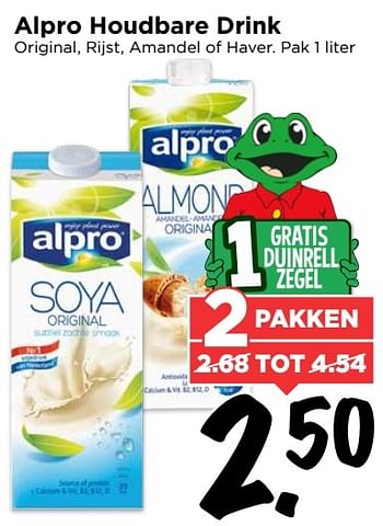 Aanbiedingen Alpro houdbare drink - Alpro Soya - Geldig van 21/05/2017 tot 27/05/2017 bij Vomar