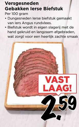 Aanbiedingen Versgesneden gebakken ierse biefstuk - Huismerk Vomar - Geldig van 21/05/2017 tot 27/05/2017 bij Vomar