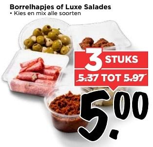 Aanbiedingen Borrelhapjes of luxe salades - Huismerk Vomar - Geldig van 21/05/2017 tot 27/05/2017 bij Vomar