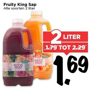 Aanbiedingen Fruity king sap - Fruity King - Geldig van 21/05/2017 tot 27/05/2017 bij Vomar