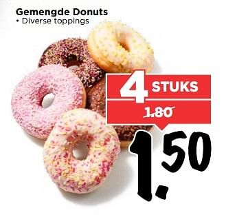 Aanbiedingen Gemengde donuts - Huismerk Vomar - Geldig van 21/05/2017 tot 27/05/2017 bij Vomar