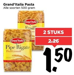 Aanbiedingen Grand`ltalia pasta - Grand Italia - Geldig van 21/05/2017 tot 27/05/2017 bij Vomar
