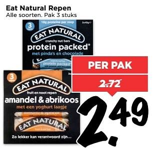 Aanbiedingen Eat natural repen - Eat Natural - Geldig van 21/05/2017 tot 27/05/2017 bij Vomar