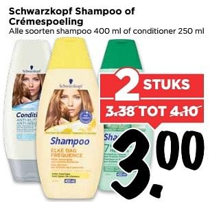 Aanbiedingen Schwarzkopf shampoo of crémespoeling - Schwartzkopf - Geldig van 21/05/2017 tot 27/05/2017 bij Vomar