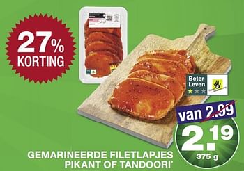 Aanbiedingen Gemarineerde filetlapjes pikant of tandoori - Huismerk - Aldi - Geldig van 22/05/2017 tot 28/05/2017 bij Aldi