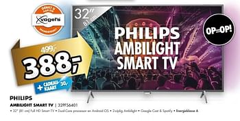 Aanbiedingen Philips ambilight smart tv 32pfs6401 - Philips - Geldig van 21/05/2017 tot 28/05/2017 bij Expert
