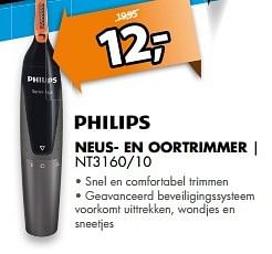 Aanbiedingen Philips neus- en oortrimmer nt3160-10 - Philips - Geldig van 21/05/2017 tot 28/05/2017 bij Expert