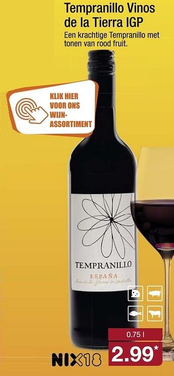 Aanbiedingen Tempranillo vinos de la tierra igp - Rode wijnen - Geldig van 22/05/2017 tot 28/05/2017 bij Aldi