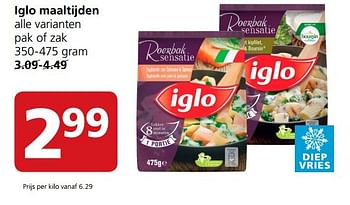 Aanbiedingen Iglo maaltijden - Iglo - Geldig van 22/05/2017 tot 28/05/2017 bij Jan Linders
