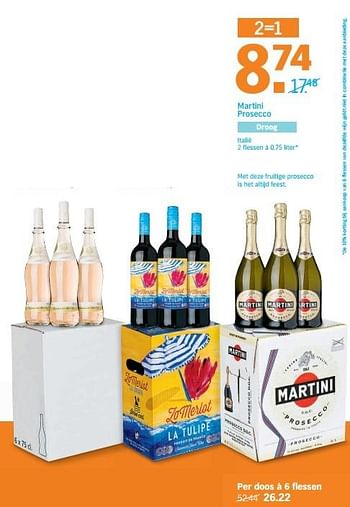 Aanbiedingen Martini prosecco - Martini - Geldig van 22/05/2017 tot 28/05/2017 bij Albert Heijn