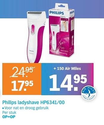 Aanbiedingen Philips ladyshave hp6341-00 - Philips - Geldig van 22/05/2017 tot 28/05/2017 bij Albert Heijn