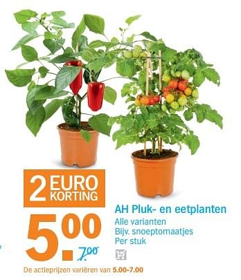 Aanbiedingen Pluk- en eetplanten - Huismerk - Albert Heijn - Geldig van 22/05/2017 tot 28/05/2017 bij Albert Heijn
