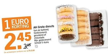 Aanbiedingen Grote donuts - Huismerk - Albert Heijn - Geldig van 22/05/2017 tot 28/05/2017 bij Albert Heijn
