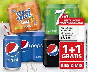 Aanbiedingen Pepsi, sisi of 7up in blik - Huismerk - Jan Linders - Geldig van 22/05/2017 tot 28/05/2017 bij Jan Linders