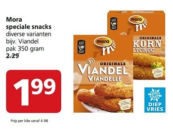 Aanbiedingen Mora speciale snacks viandel - Mora - Geldig van 22/05/2017 tot 28/05/2017 bij Jan Linders