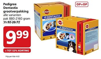 Aanbiedingen Pedigree dentastix grootverpakking - Pedigree - Geldig van 22/05/2017 tot 28/05/2017 bij Jan Linders